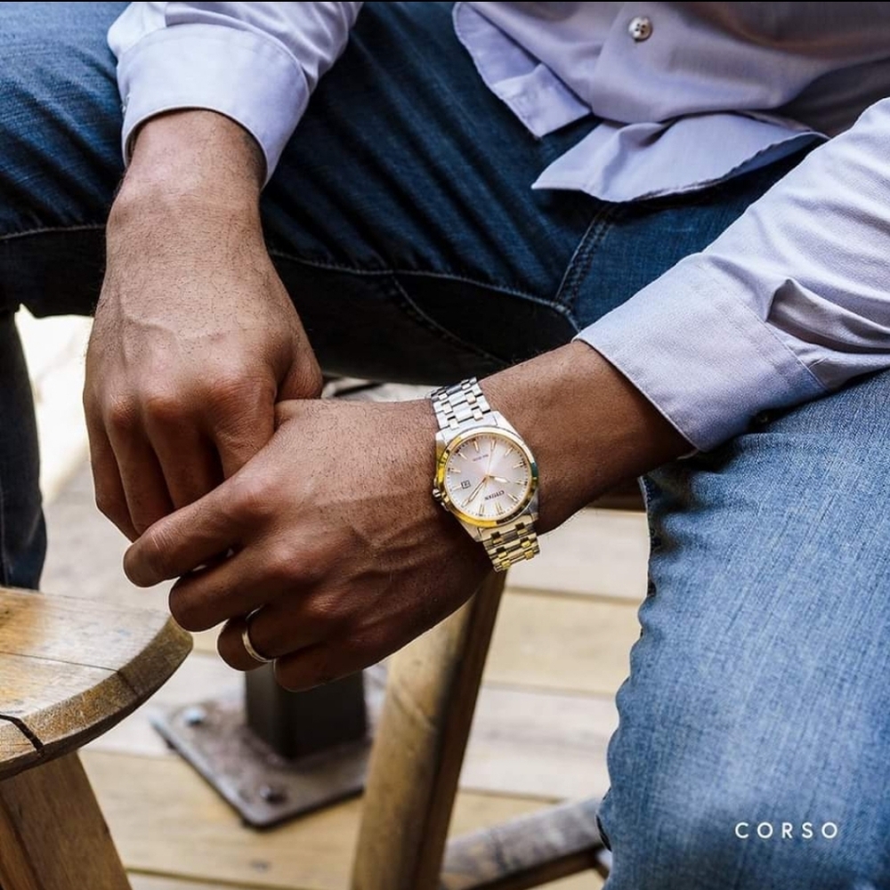 **SOLD/OTHER PLATFORM** Citizen Eco-Drive Men's Corso Two-Tone Stainless Steel - Picture 8 of 9
